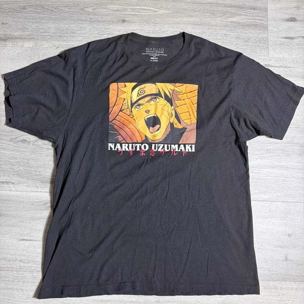 Vintage 2002 Naruto Uzumaki Anime T-Shirt XL Y2K‎ VIZ Media Made in Mexico